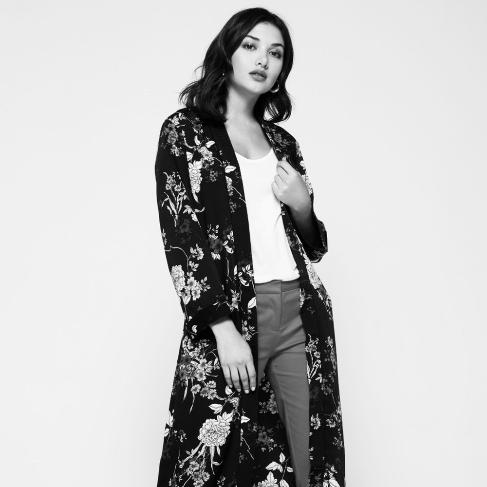 🌹 Vero Moda Floral Duster Kimono Abaya Cardigan